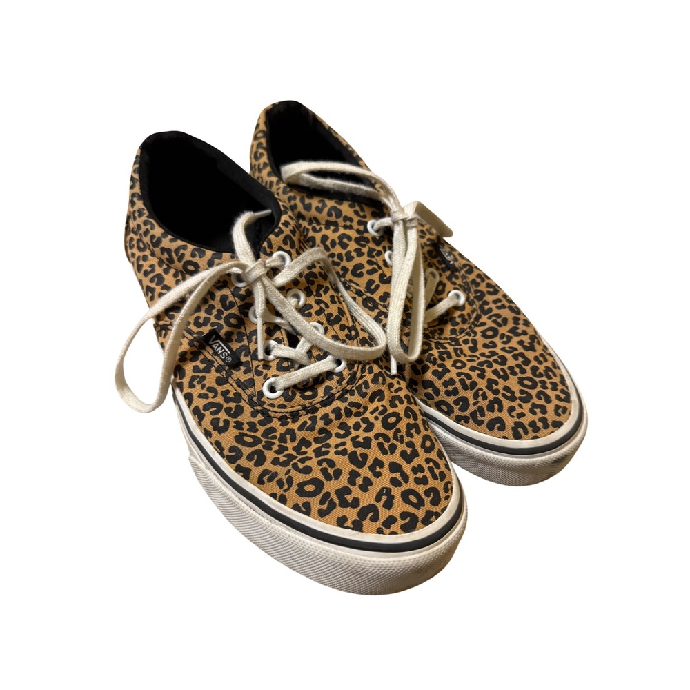 Vans Leopard Size 9 Women Leopard Low Top Tie Canvas Sneakers Causal